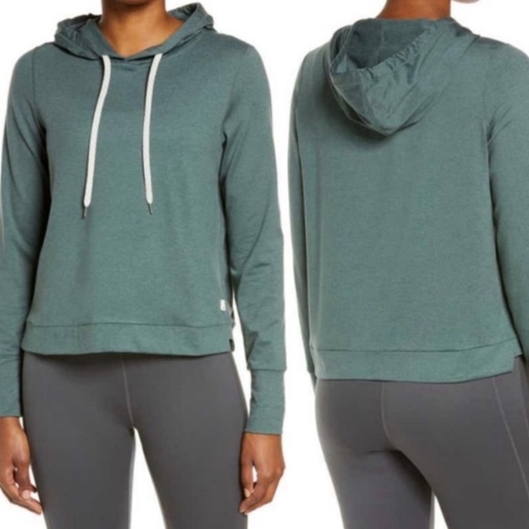 Vuori Halo Essential Hoodie Women Size M Casual Relaxed Fit Green - Picture 11 of 11